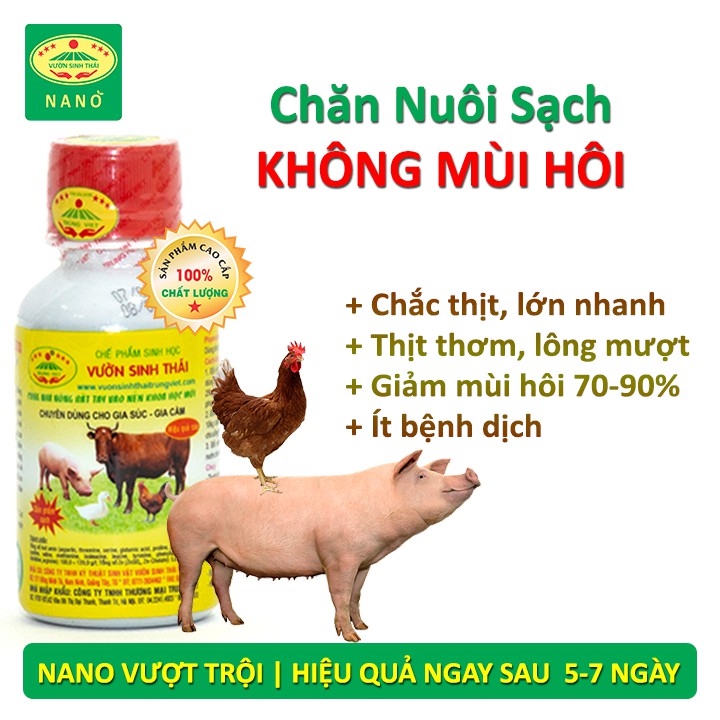 [Combo 2] Chế phẩm sinh học VƯỜN SINH THÁI và Men ủ vi sinh thảo dược BIO-MEN cho Chăn Nuôi sạch, không mùi hôi