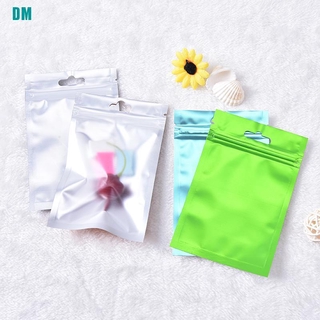 ♓10 chiếc mulit màu phẳng túi giấy nhôm gói lưu trữ túi tự niêm phong