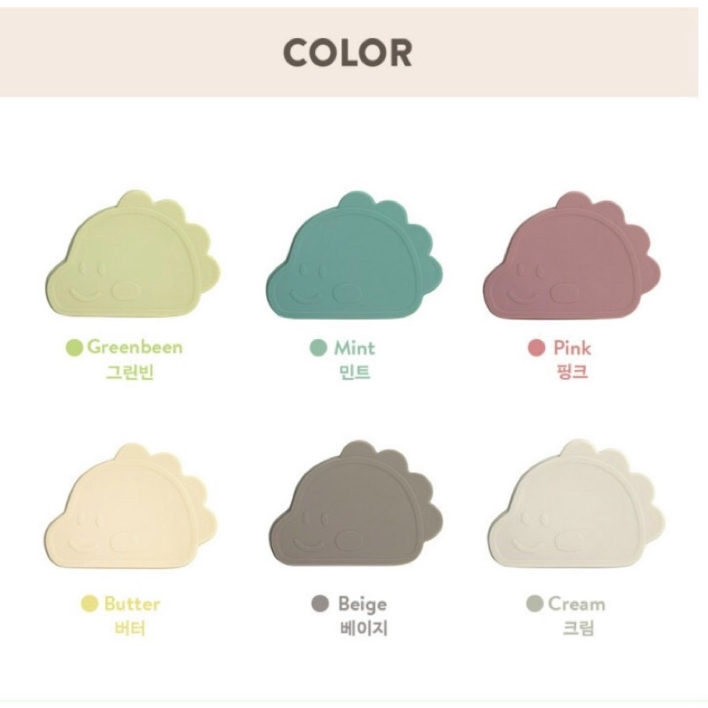 Khay ăn dặm hình khủng long, có kèm nắp đậy _Modui_bluemama chính hãng