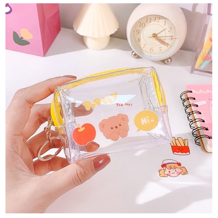 Bóp móc khoá hoạt hình ulzzang mini dễ thương