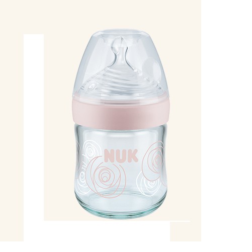 Bình sữa NUK thủy tinh Nature Sense 120 - 240ml ty Silicone S1-M