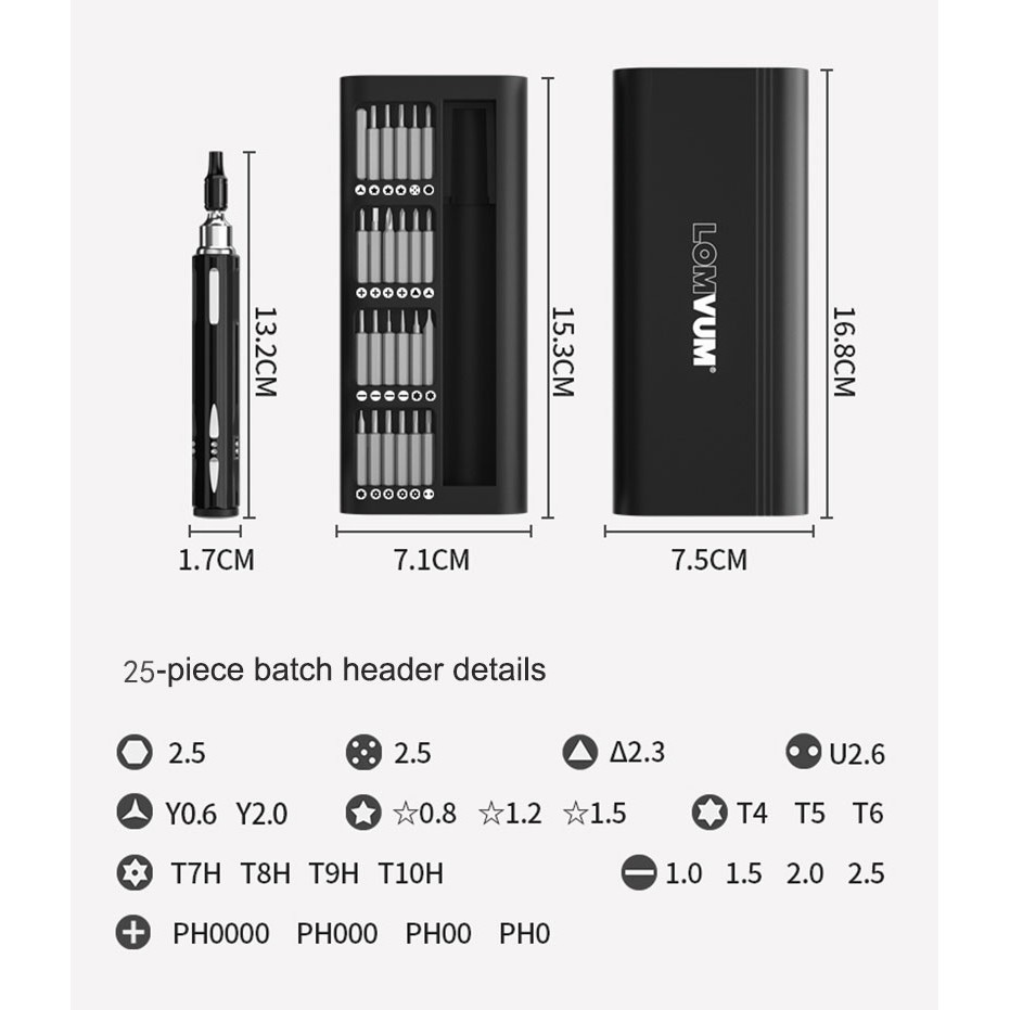 LOMVUM 50 cái Bộ Dụng Cụ Xe Tua Vít Đa Chức Năng Hợp kim nhôm Hộp Dụng Cụ Sửa Chữa Ô Tô Tự Động Bộ 50 in1