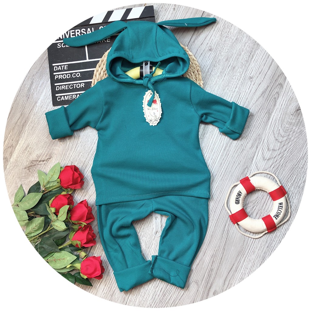 Bộ len tăm mũ rời tai thỏ QATE203 cho bé 8-18kg | BigBuy360 - bigbuy360.vn