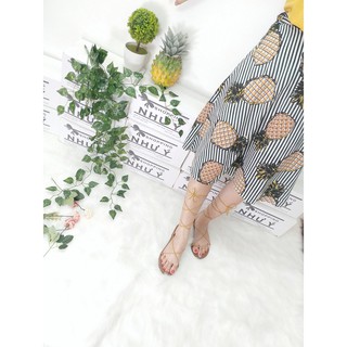 Sandal thắt dây bản ngang