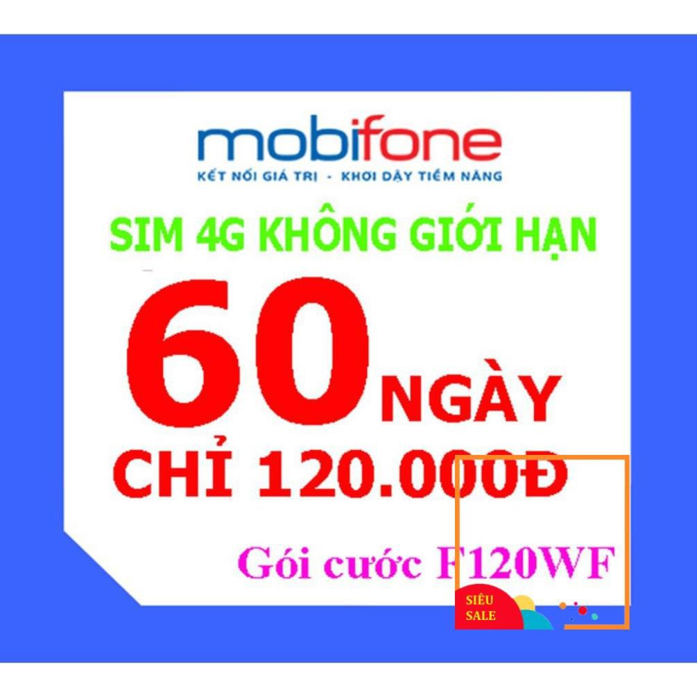 SIM 4G MOBI f120wf  BL5GT VÀ DIP50 XÀI MAX DATA PHÍ DUY TRÌ CHỈ 50K/THÁNG