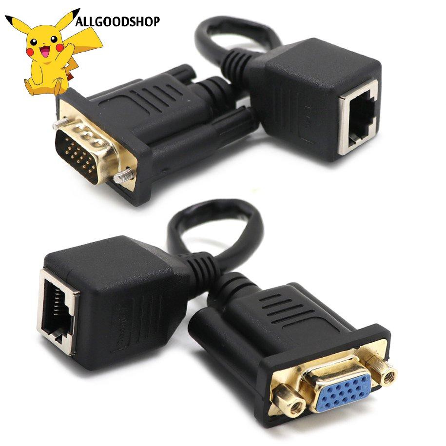 Cáp Chuyển Đổi Vga Sang Lan Cat5 Cat5E Rj45 Dài 0.15m | BigBuy360 - bigbuy360.vn