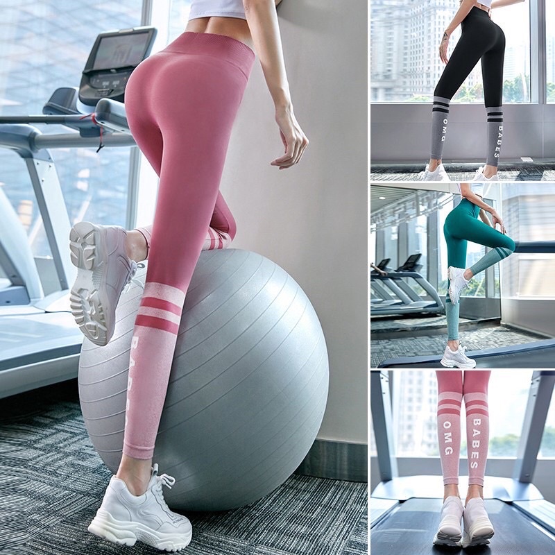 Quần tập legging gym, yoga cạp cao siêu nâng mông #CK176 vải dệt kim co dãn tốt, tôn dáng