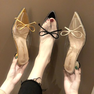 Giày cao gót trong mũi nhọn cao 5cm