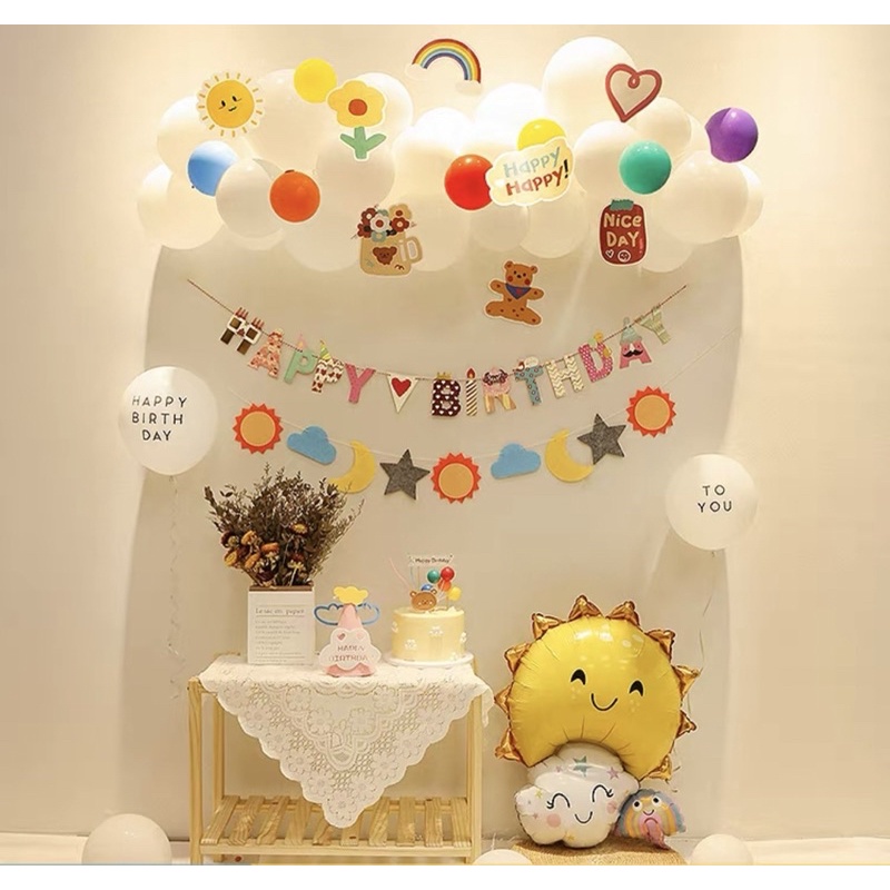 Hình Dán Trang Trí Set Bong Bóng, Sticker Dán Bóng (9 hình/set)