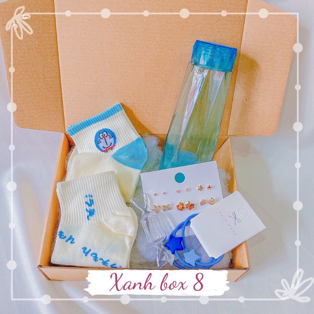 Set Quà Tặng Sinh Nhật Tone Xanh💖 Đặc Biệt Cho Bạn Nữ, 1 box gồm 2-6 món quà dễ thương | BigBuy360 - bigbuy360.vn