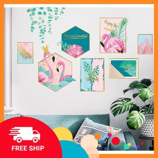 ⚡️𝗙𝗥𝗘𝗘𝗦𝗛𝗜𝗣⚡️ Decal dán tường Khung ảnh chim hạc số 2