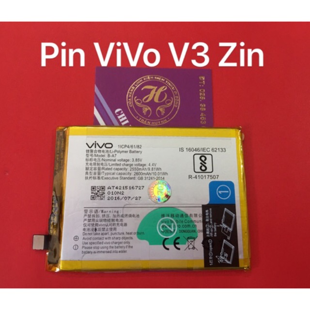 Pin Vivo V3 Zin