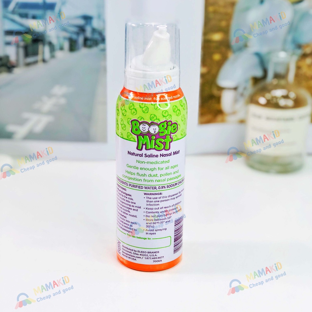 Xịt mũi Boogie Mist giảm nghẹt mũi cho bé