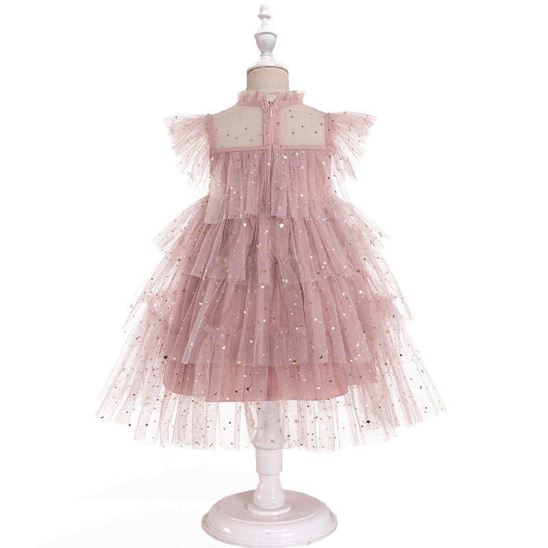 Đầm Múa Ballet Đính Hoa Lấp Lánh Thời Trang Mùa Hè Xinh Xắn Cho Bé Gái 3-8 Tuổi