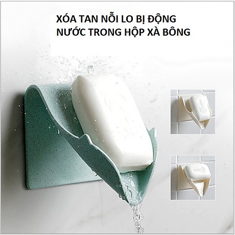 Kệ đựng xà phòng khay nghiêng để xà bông cục kệ dán tường decor phòng tắm siêu yêu đồ gia dụng tiện ích X29