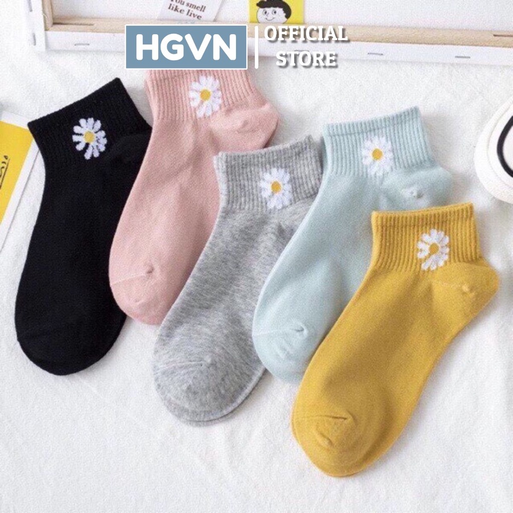 Combo 3 Đôi Tất Vớ Cúc Hoạ Mi Style Hàn Quốc
