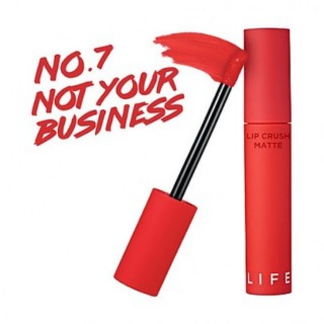 Son kem lì It's Skin Life Lip Color Crush Matte #07-Not Your Business: màu đỏ cam