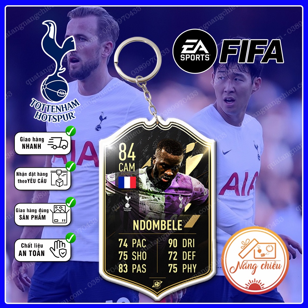 Móc khóa thẻ CLB bóng đá Tottenham Hotspur ☘️Quà Tặng Nắng Chiều☘️