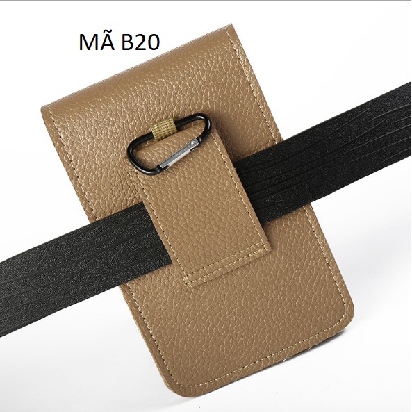 Bao da đựng điện thoại, Túi Da Đựng Điện Thoại, Túi Mini Đeo Hông MÃ B20 nhiều Ngăn Tiện Dụng đeo thắt lưng Khóa Gài | BigBuy360 - bigbuy360.vn