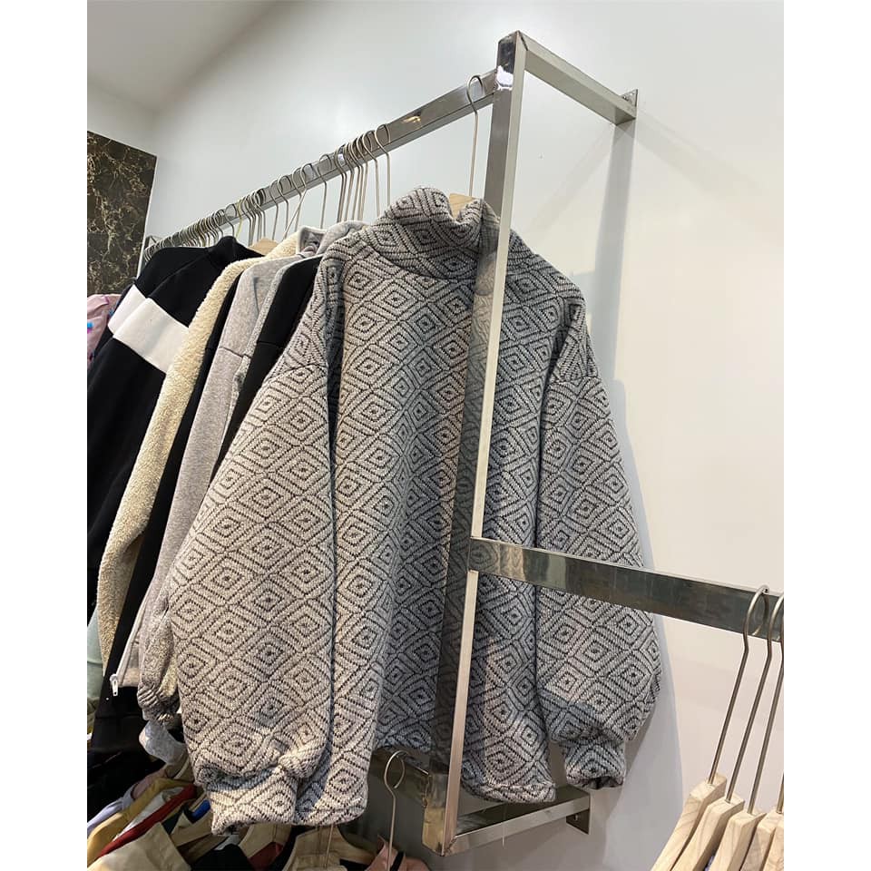 Áo len cổ lọ quả trám,áo len nữ form oversize dáng rộng tay phồng sẵn hàng/ảnh thật | BigBuy360 - bigbuy360.vn