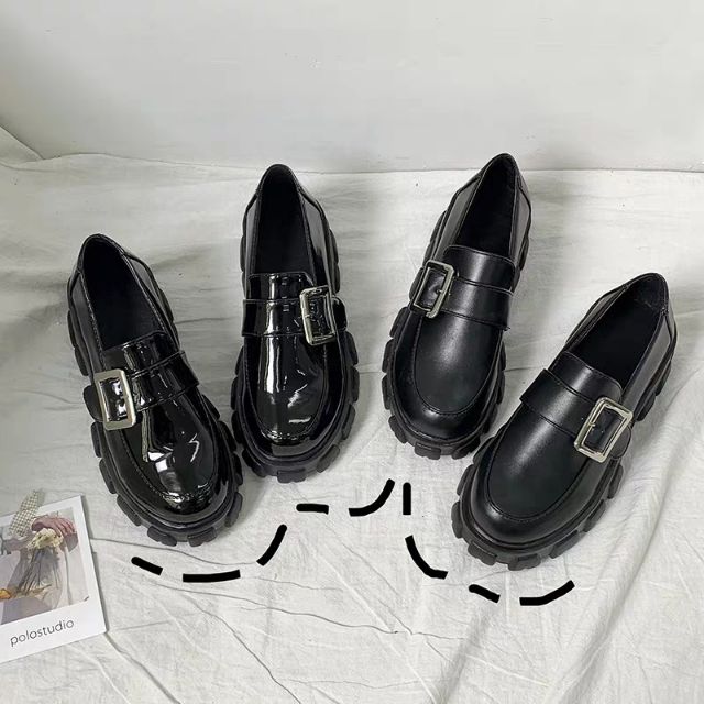Giày cổ thấp ulzzang da bóng mịn phòng cách hàn quốc A1 | BigBuy360 - bigbuy360.vn