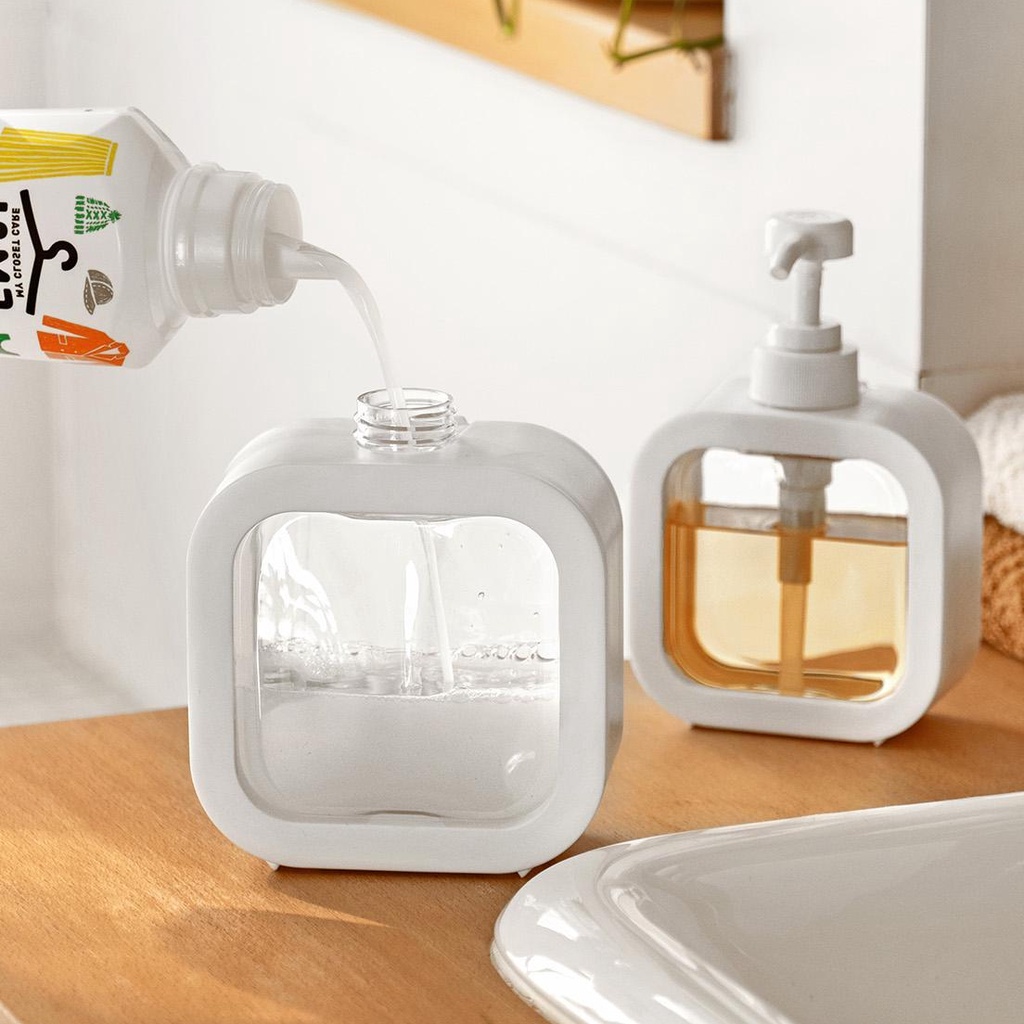 Chai Rỗng Đựng Xà Phòng Rửa Tay Dạng Ấn Tiện Lợi