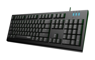 Bàn phím có dây Rapoo NK1800 Wired (Đen) (SMC)