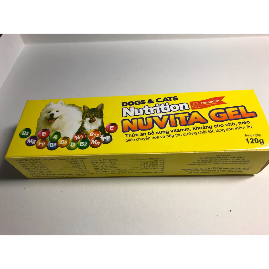 Nuvita Gel dinh dưỡng thú cưng chó, mèo bổ sung vitamin, khoáng chất