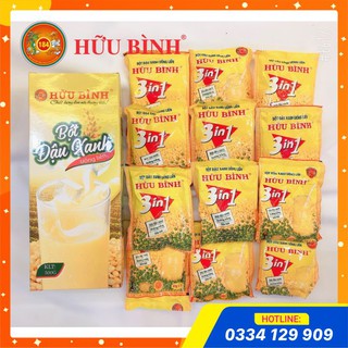 Bột Đậu Xanh Uống Liền - Combo 03 hộp 500g Hữu Bình