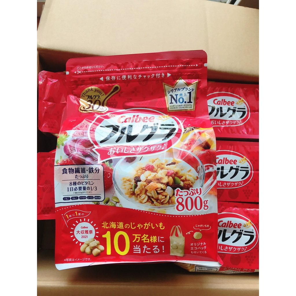 [Hàng Nhật Chuẩn] Ngũ cốc Calbee 800g Nhật Bản ( date T3/2022 )