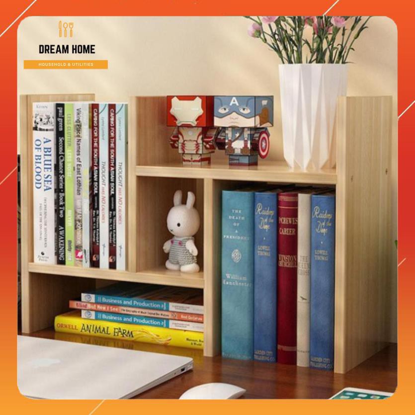 Giá sách mini bằng gỗ cao cấp dễ lắp đặt và di chuyển cho học sinh sinh viên văn phòng | BigBuy360 - bigbuy360.vn