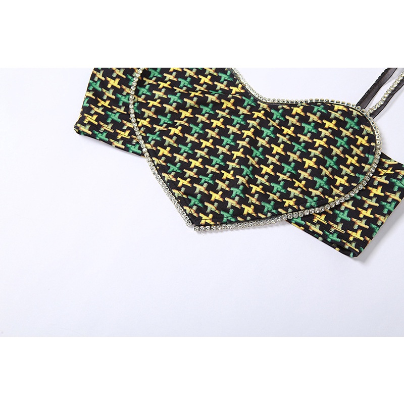 Set Áo Tank Top Kẻ Sọc + Chân Váy Lưng Cao Thiết Kế Quyến Rũ Thời Trang Cho Nữ