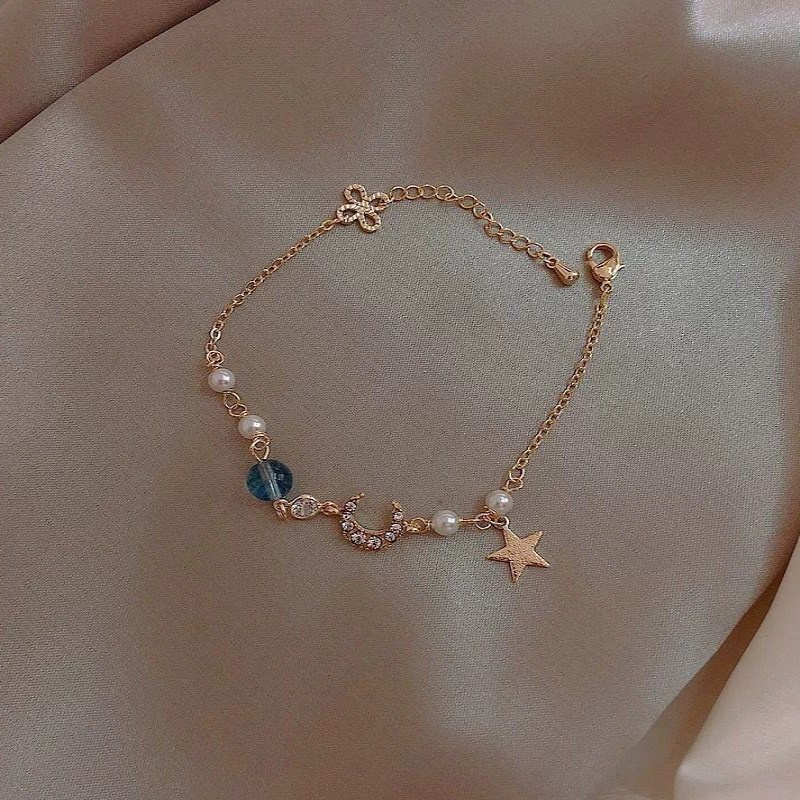 Vòng Tay Hình Mặt Trăng Phong Cách Hàn Quốc Chất Lượng Cao