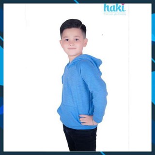 Haki_ Áo hoodie bé trai - HAKI -Xanh-Ghi [HÀNG ĐẸP CHUẨN]