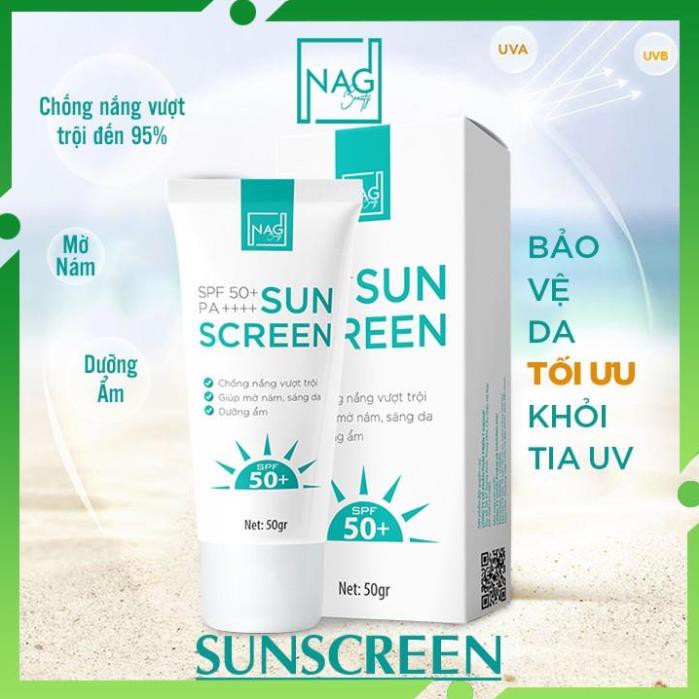 Kem chống nắng body SUN SCREEN tính chất vật lý dưỡng trắng da cho cả da dầu mụn SPF50+