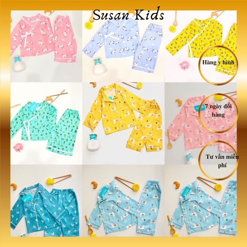 Bộ pijama và yukata rời dài tay cho bé