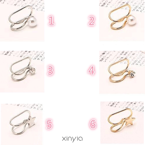 Bông Tai Hình Mặt Trăng Đính Đá Phong Cách Hàn Quốc Cho Nữ