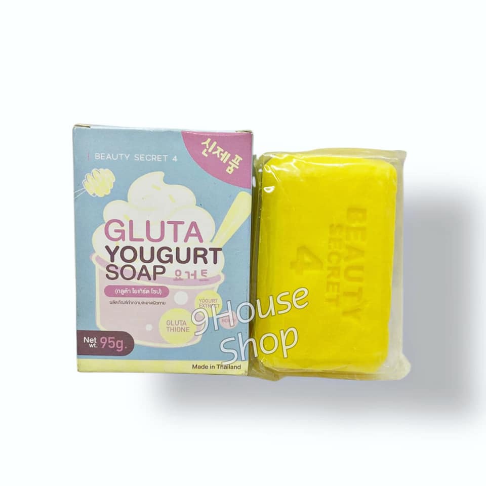 01 Xà Phòng Sữa Chua Sáng Da Dưỡng Ẩm Gluta Yougurt Beauty Secret (Mặt &amp; Body) Thái Lan 95gram