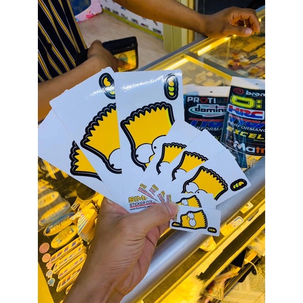 Tem Simpson lấp ló dán xe , điện thoại… Decal cao cấp, bền Màu, dính Chắt, Chống Thấm Nước