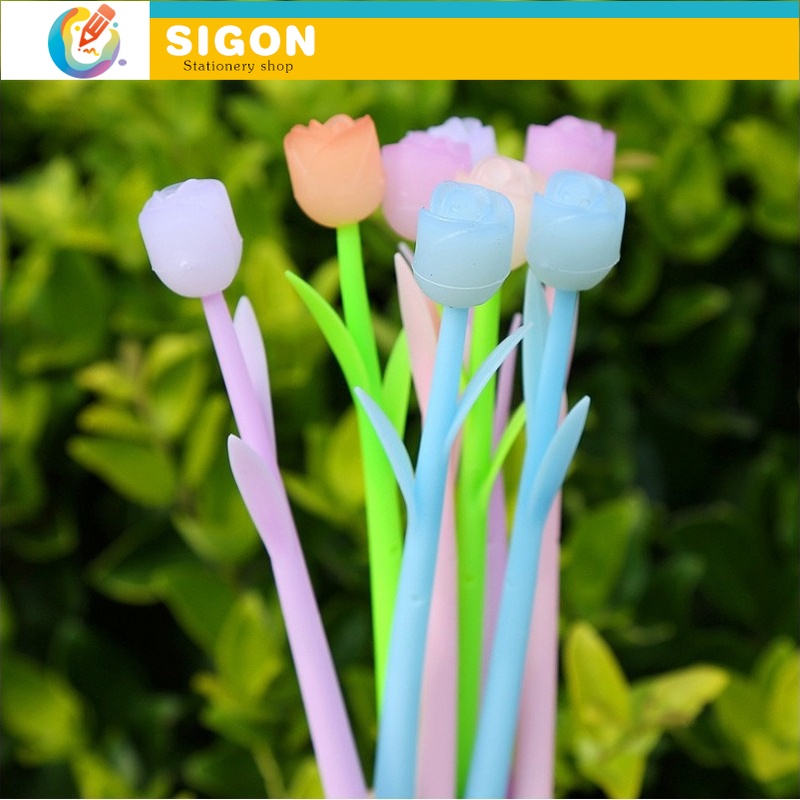 Bút Gel Hình Hoa Hồng Thay Đổi Màu Sắc Sáng Tạo Phù Hợp Cho Trường Học / Văn Phòng