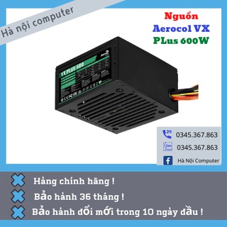 Nguồn Aercool 600W VX PLUS 500 230V N-PFC
