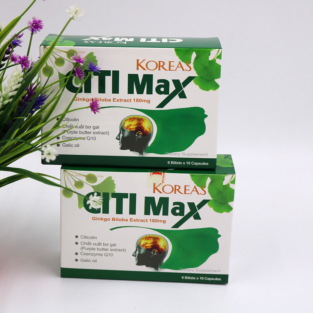 Koreas Citi Max - Hỗ trợ tăng cường tuần hoàn não, suy nhược thần kinh (60 viên)
