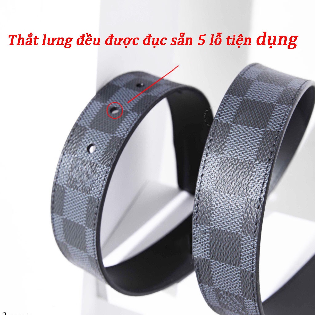 Thắt lưng lv nam đẹp dây lưng cao cấp mặt lv kim loại nguyên khối sáng bóng bảo hành 12 tháng Vinamstore