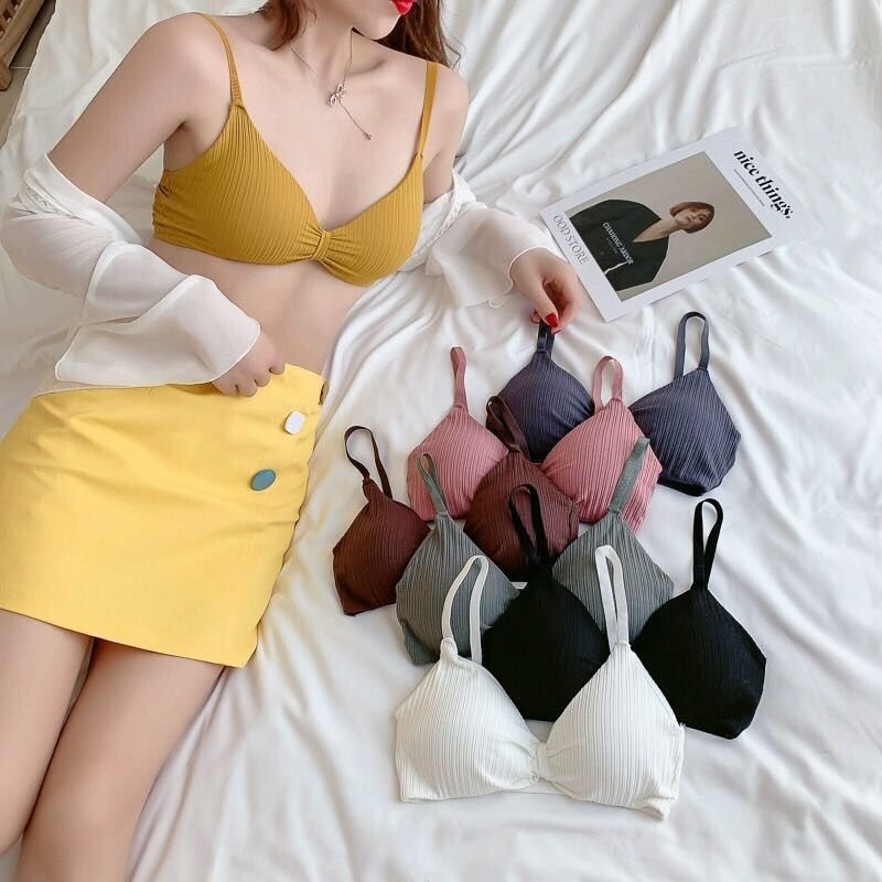 Áo bra - Áo bra cotton nơ mới siêu đẹp B308
