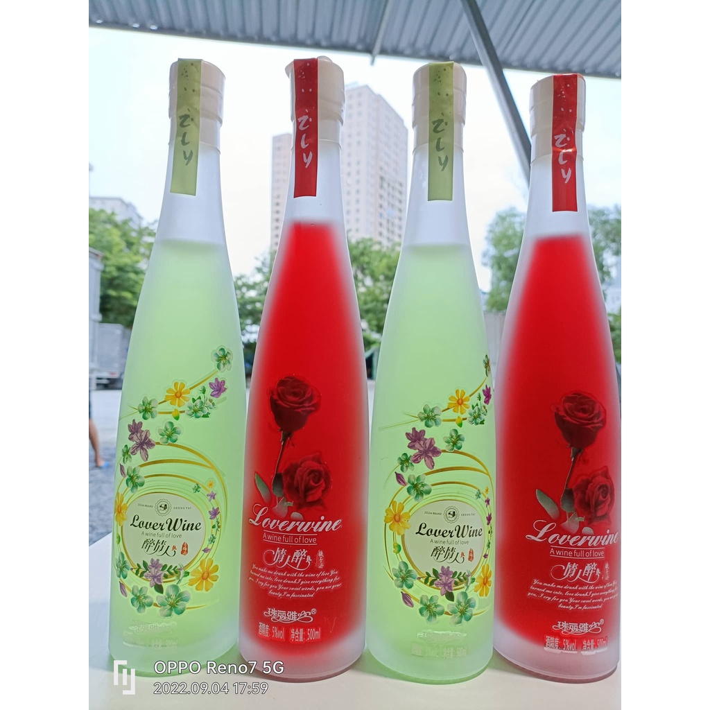 [ Lãng mạn ] Vang tình nhân / Nước trái cây lên men/ nước hoa quả lên men tốt cho sức khỏe chai 500ml