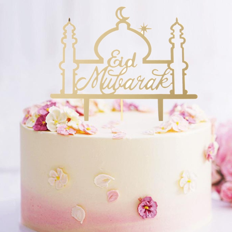 Topper Cắm Trang Trí Bánh Kem Hình Eid Mubarak Ramadan