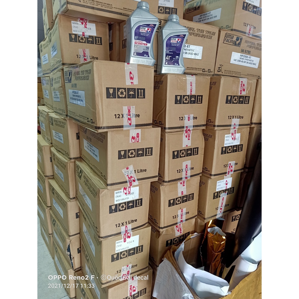 Dầu nhớt động cơ Uma Racing Chính hãng dành cho xe số, xe ga 10W30 10W40 10W50 Hp200 Hp 3000 exciter, winner, wave, sh