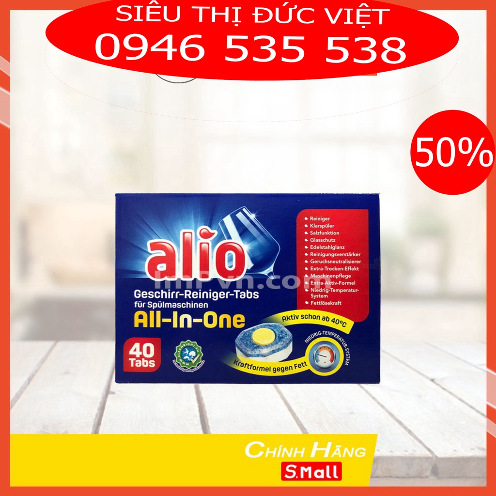 Viên rửa bát Alio All in one 40 viên