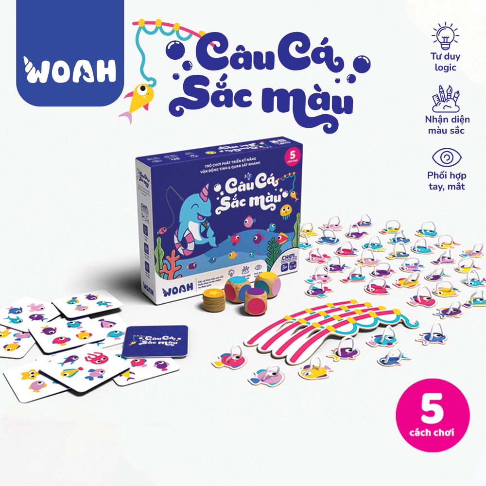 Đồ chơi Câu cá sắc màu cao cấp cho bé từ 3 tuổi - Board Game VN