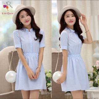 Đầm sơ mi kẻ sọc thời trang cho nữ